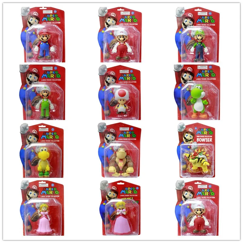 

1 шт. на высоком каблуке 12 см в стиле видеоигры Super Mario Bros Супер Марио и Луиджи Йоши Теплозаправщик жаба, в форме персика Фигурки игрушки Колле...