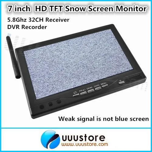 

7 inch Wireless HD LCD TFT Snow Screen Monitor RC800 Built-in 5.8G 32CH Receiver and DVR Recorder For FPV System