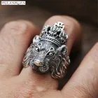 Мужское и женское кольцо в стиле хип-хоп с головой льва