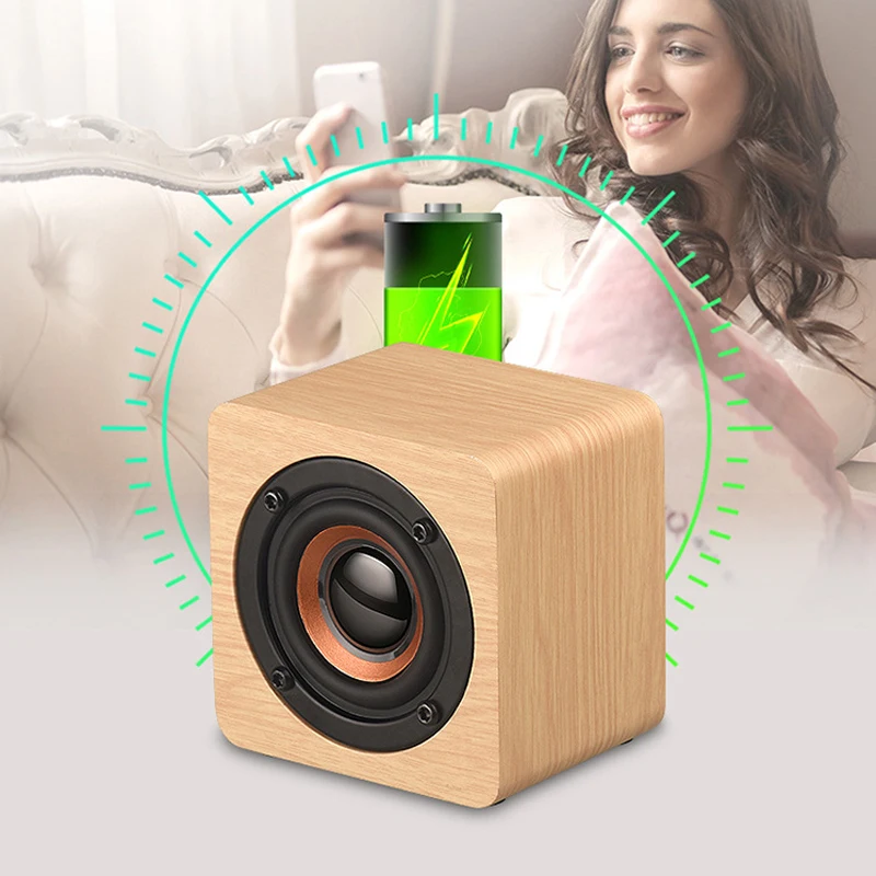 Q1 4,2 портативные беспроводные Bluetooth деревянные колонки сабвуфер музыкальная звуковая коробка для мобильного телефона/ПК
