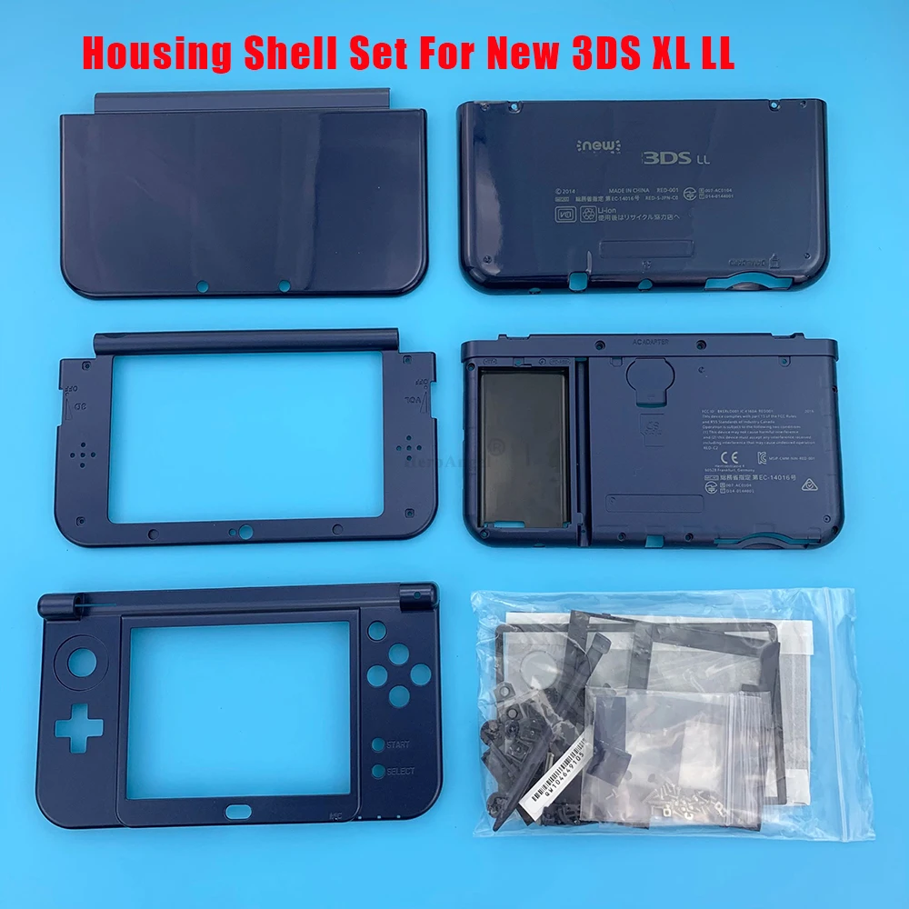 

Full Housing Shell Noble Blue Case Cover Faceplate Set Repair Part Complete Fix Replacement Faceplate For Nintendo NEW 3DS XL/LL