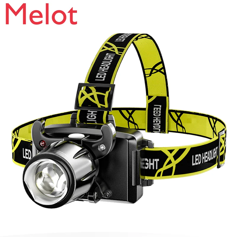 Налобный фонарь для ночной рыбалки ультрадолгий срок службы светодиодная