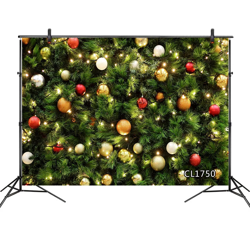 Сосновая Рождественская декорация фотофоны из полиэстера и винила на заказ фоны