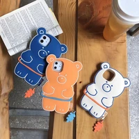 smooth silicone 3d soft cute brunch bear phone case for iphone66s 78 plus xxs max 1112prose buy one get smile face tree ring