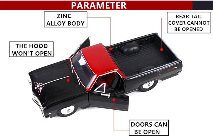 Maisto 1:24 1965 Chevrolet EL CAMINO имитация сплава Модель автомобиля ремесла украшение Коллекция игрушек инструменты подарок