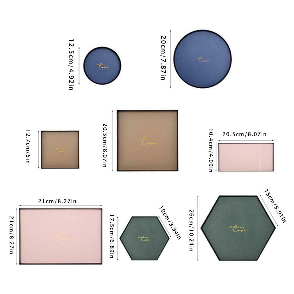 Поднос для хранения современные лотки кожаный коврик железная Квадратная