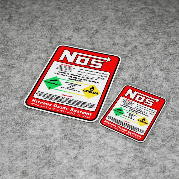 

LuLuSticker #073 NOS Nitrous Oxide Systems Motorbike Car Reflective Safety Warning Stickers and Decals Modified Motorcycle Decal