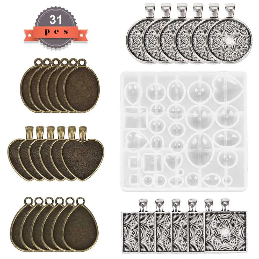 31 шт./упак. силиконовая форма для литья формы торта набор DIY полимерная Подвеска