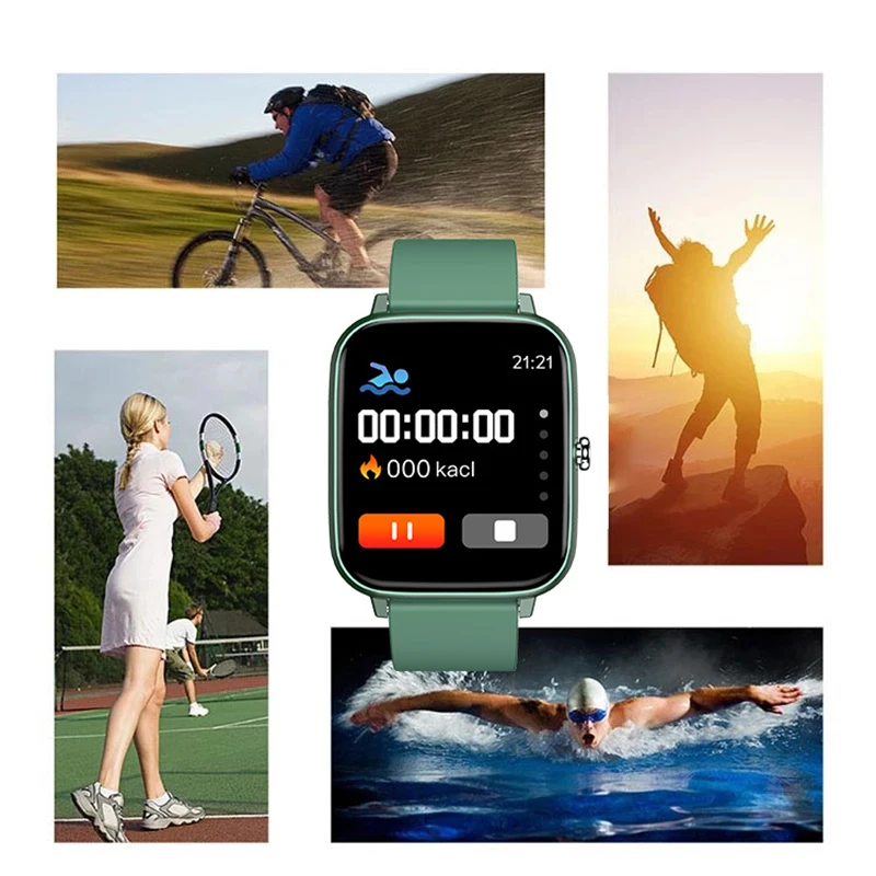 

Smart Bluetooth Watch Waterproof Full Touching Screen Suitable for Rate Monitoring Sports Watches Fitness Smart Watches Clock