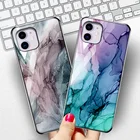Мраморный чехол для iPhone 11, чехол для iPhone 12 13 Pro Max, чехол из закаленного стекла для iPhone 11 Pro Max, бампер Xs Max Xr Xs X 7 8 Plus 6 6s SE