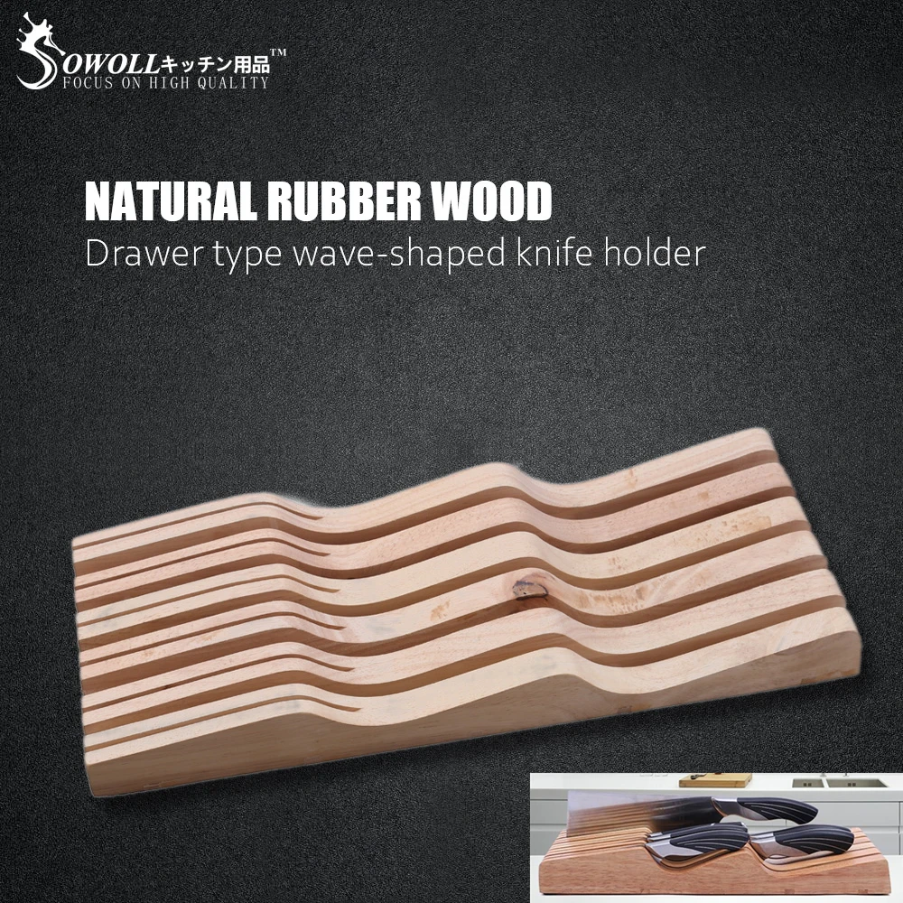 Пластиковый держатель для ножей Sowoll серый и белый цвета|Блоки сумки-скрутки| |