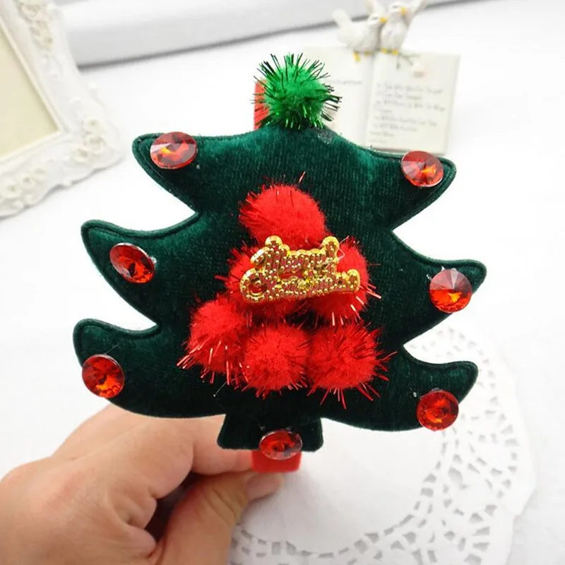 

Creative Bowknot Antlers Christmas Tree Headband Kids Adults Hair Accessories Christmas Party Favors Supplies