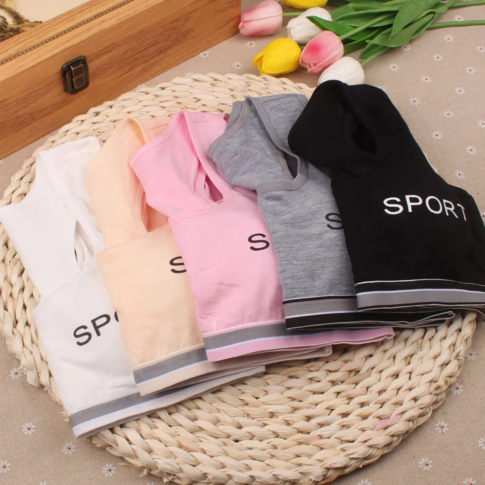 Детское нижнее белье для девочек бюстгальтер жилет детское Женская хлопковая