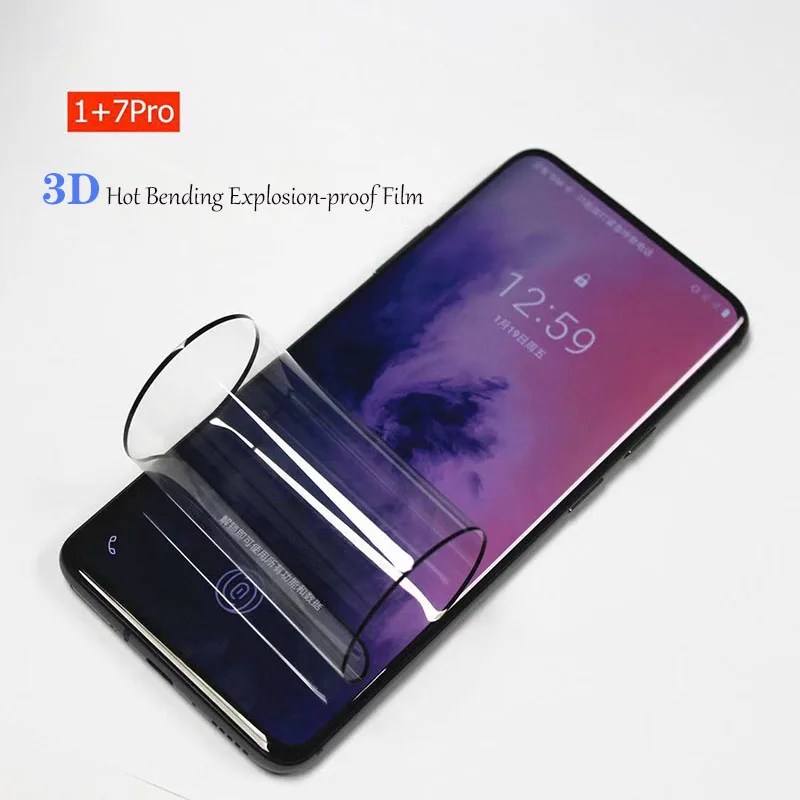 Полимерная нано Защита экрана для Oneplus 7 Pro не защитная пленка из закаленного