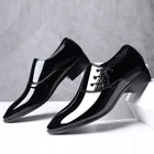 2020 классические деловые мужские модельные туфли; Модные Элегантные Формальные Свадебные туфли; Мужские офисные туфли-оксфорды без застежки; Цвет черный, коричневый