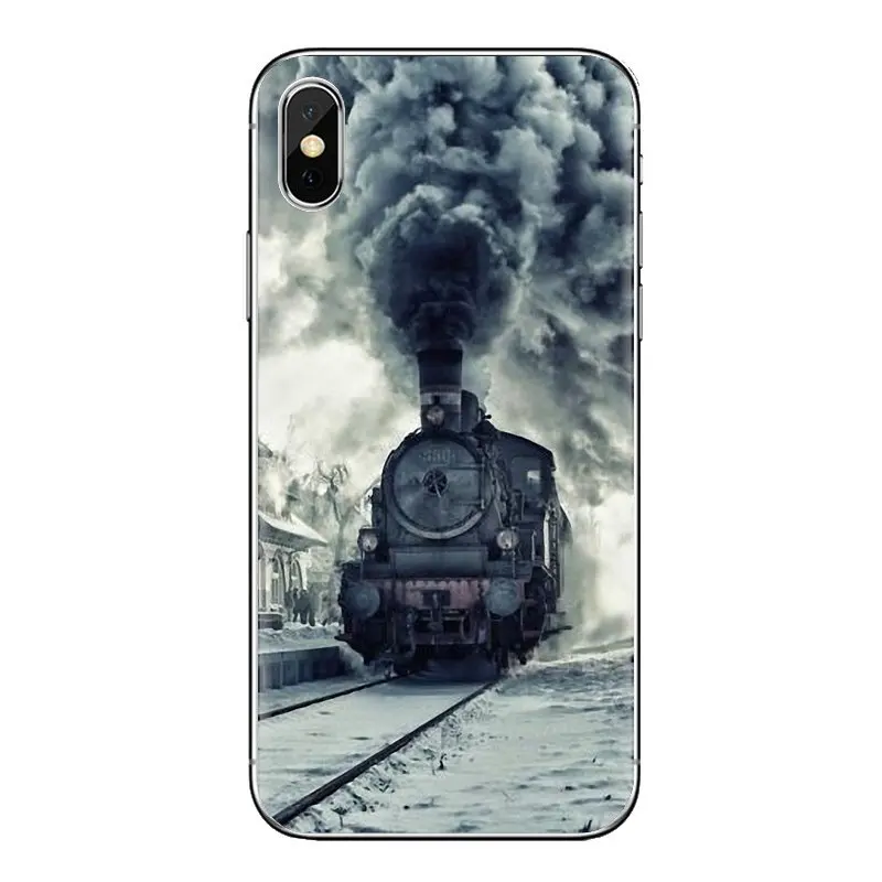 Поезд с паровозом старый поезда для samsung Galaxy S3 S4 S5 мини S6 S7 край S8 S9 S10 Plus Note 3 4 5 8 9