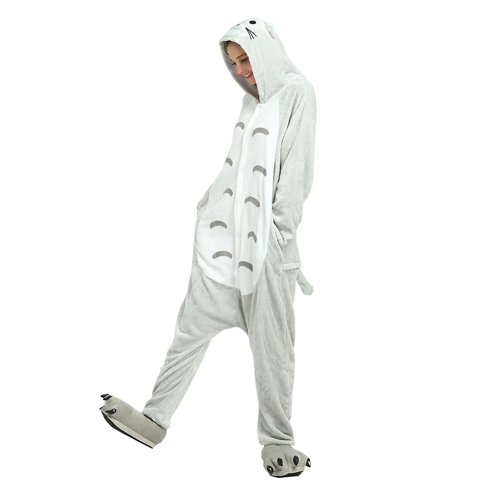 Пижамный комплект Totoro женские кигуруми с животными Мультяшные комбинезоны