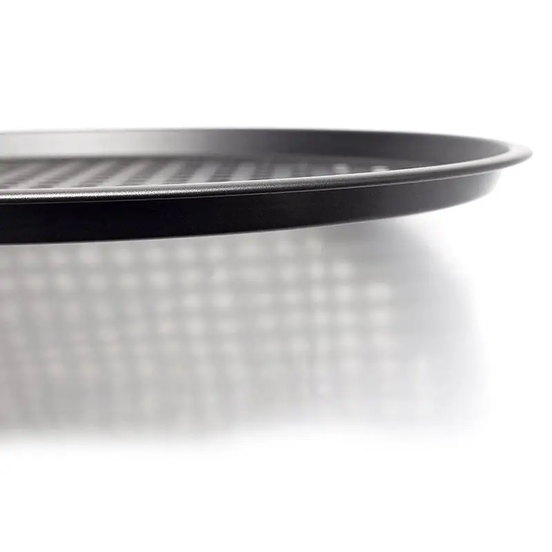 Carbon Steel Nonstick Pizza Baking Pan Tray 32cm Plate Dishes Holder Bakeware Home Kitchen Tools Accessories |
