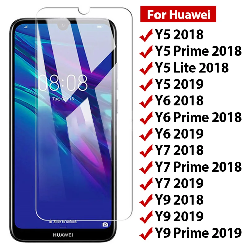 Защитное стекло 9H для смартфона Huawei Y7 Y6 Prime Y5 Lite 2018 Y9 2019 | Мобильные телефоны и