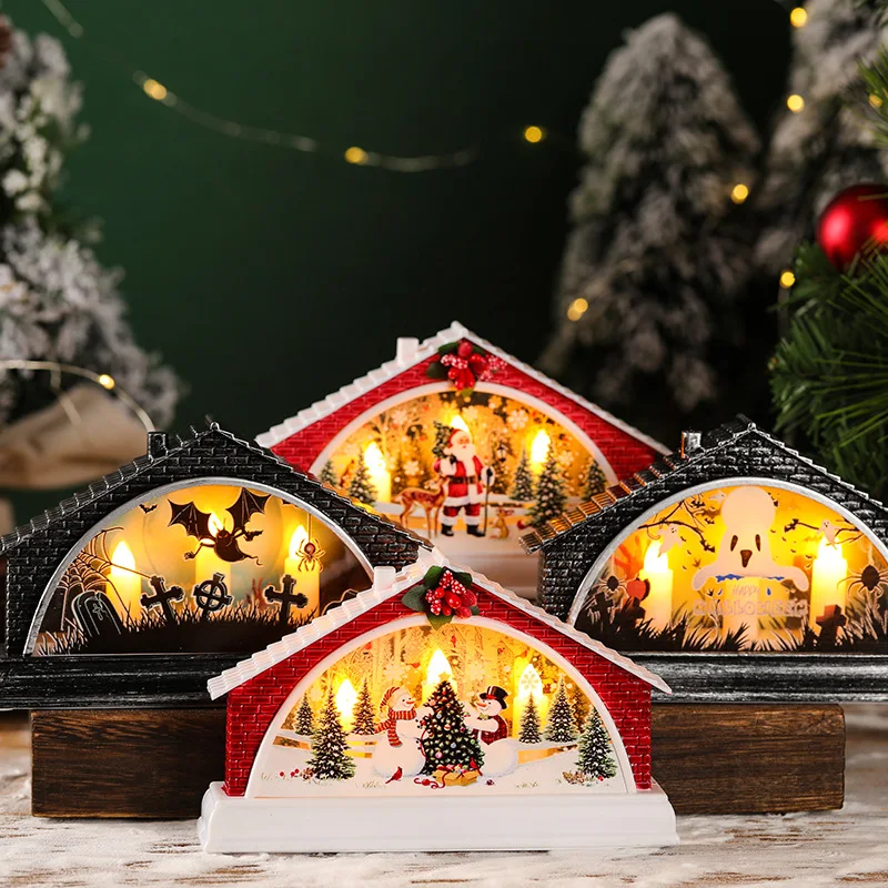 

2021 рождественские свечи, светодиодное украшение для снежного дома, украшения для рождественской елки, светильник, пламя, Санта-Клаус, фонар...