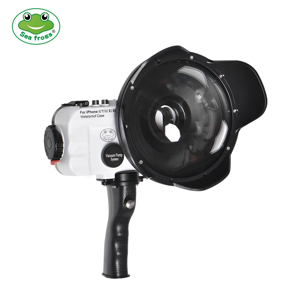Case Handle Dome Водонепроницаемый чехол с управлением Bluetooth для iPhone 6/7/8/X/XR, Крышка 60 м/195ft, защитный корпус для дайвинга, серфинга, плавания и подводного плавания - Color: Case Handle Dome