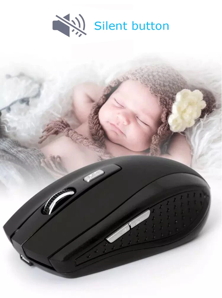 Мышь Компьютерная erlies аккумуляторная беспроводная 1600 точек/дюйм 6D USB | Компьютеры