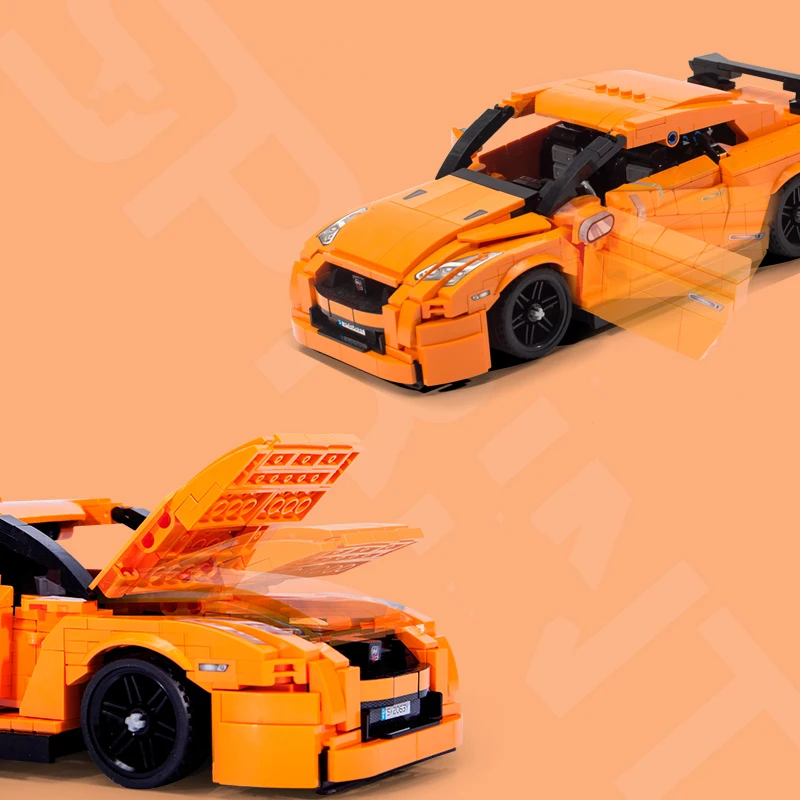 

MOC 908pcs Classic Car City Pull Back Sports Car Building Block Model High-Tech Speed Roadster Kid Toy Assembled DIY Bricks Gift