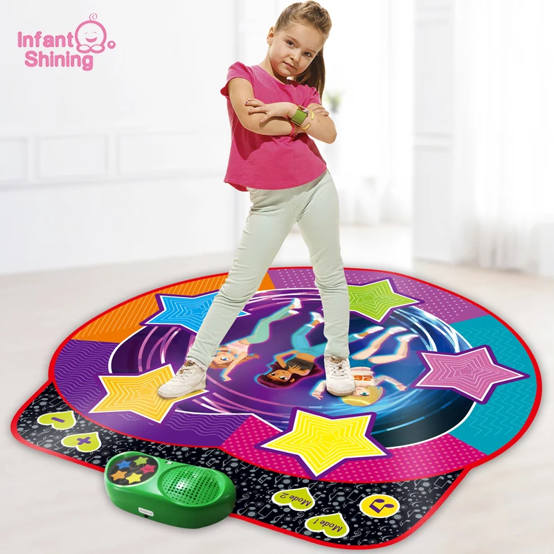 

Infant Shining Baby Dance Mat Sport Fitness Dynamic Early Education Interactive Home Music Carpet Gift For Kids
