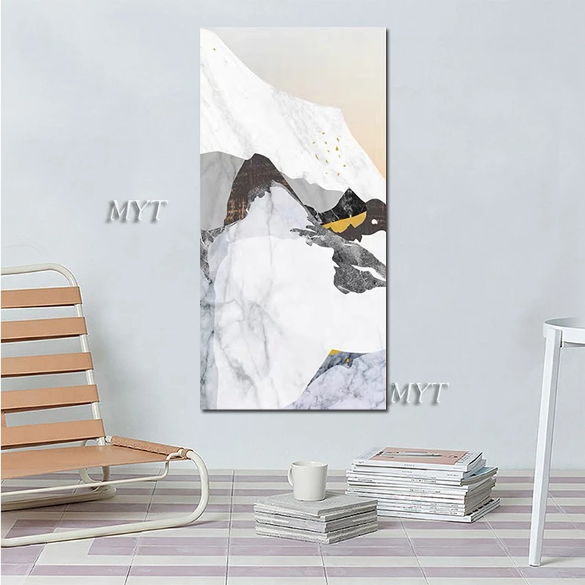 Абстрактный простой дизайн картина маслом Горный пейзаж абстрактная Ручная