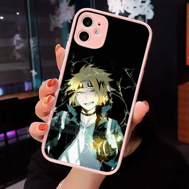 

Denki Kaminari My Boku No Hero Academia Phone Case For iPhone 12 11 Mini Pro XR XS Max 7 8 Plus X Matte transparent