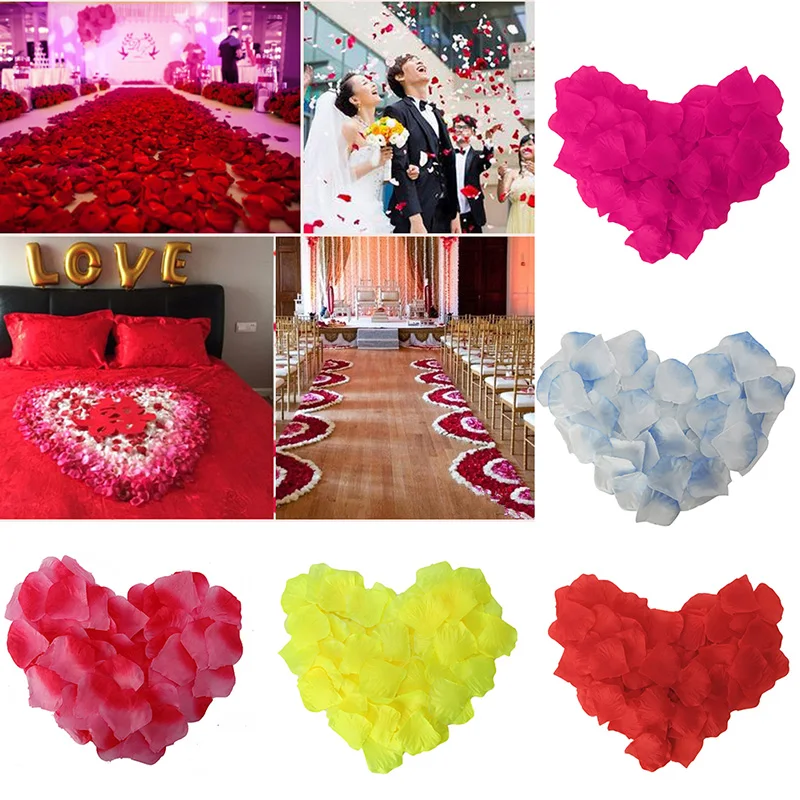 

1000Pcs Rose Petals Wedding Party Table Decoreration Floral Vase Flower Confetti