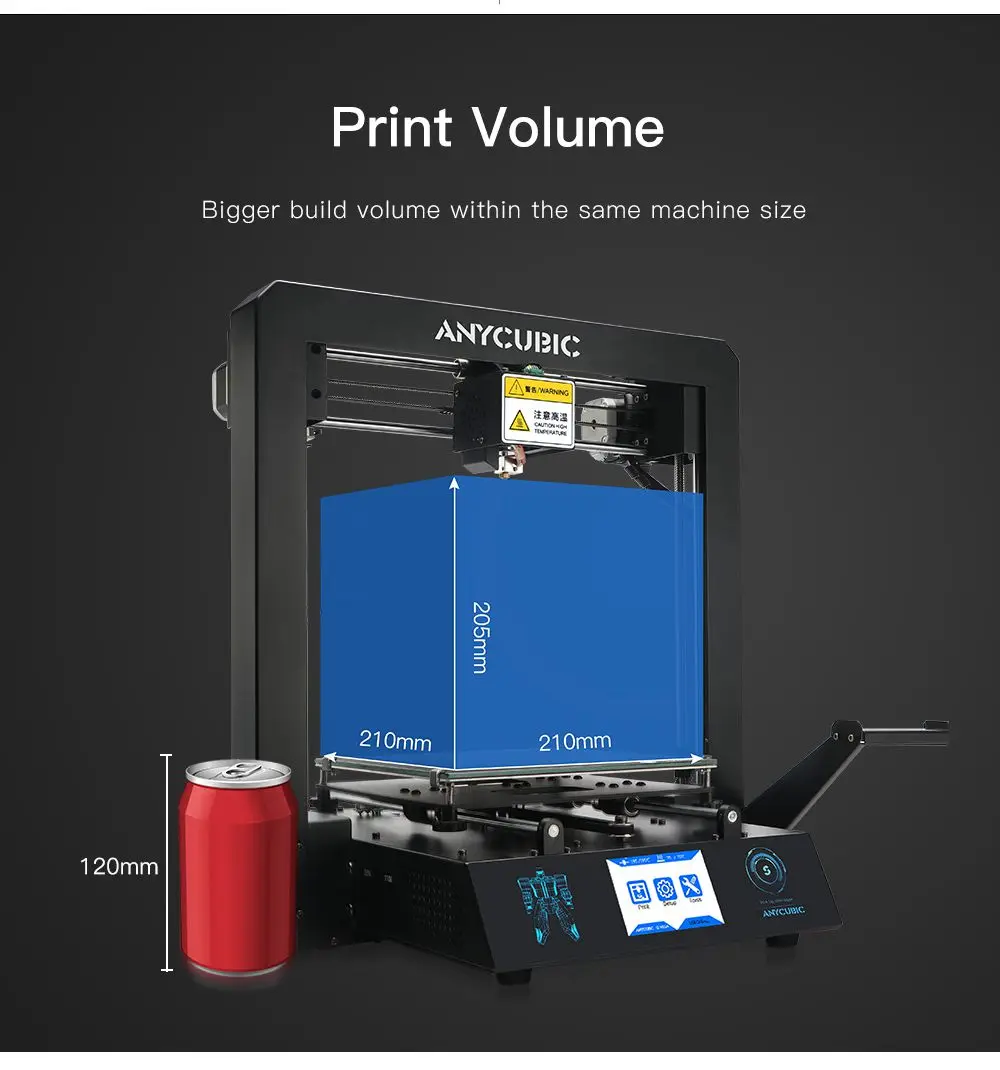 ANYCUBIC Mega-S 3d принтер Мега Обновление версии размера плюс металлический TFT сенсорный экран Высокая точность настольный 3d Принтер Комплект