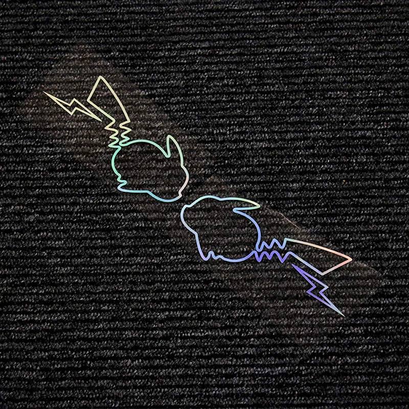 

ODG 2Pcs Car Sticker lovely Decal Fuel Tank Cover Door Window Bumper Trunk Motorcycle Helmet Reflective Waterproof Stickers