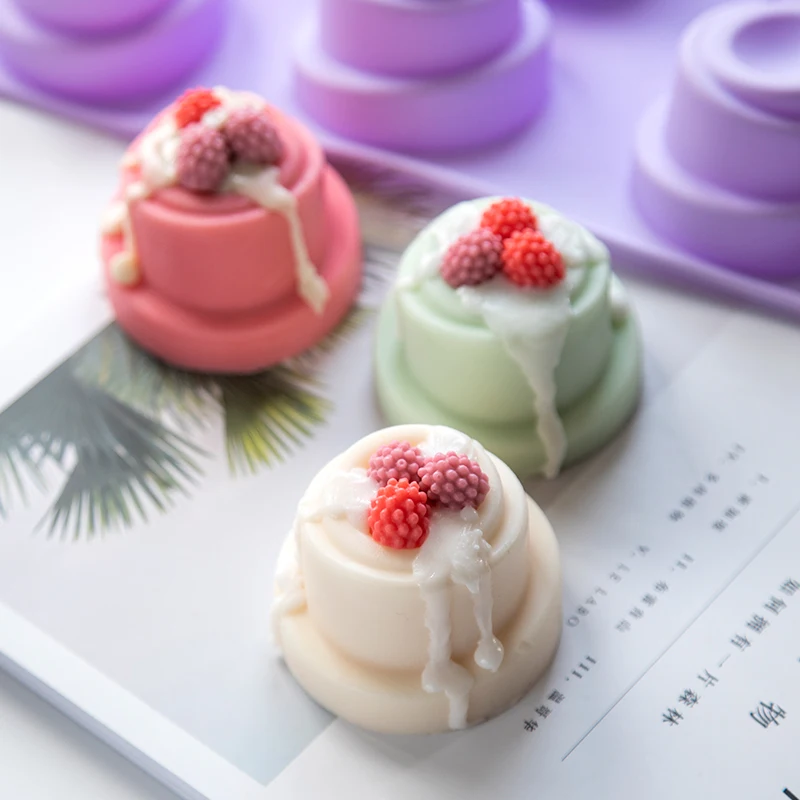6 полостей 3-х уровневая торт Форма Fondant(сахарная) торт силиконовые формы для торта декоративные инструменты ручной работы мусс для пирожных "сделай сам" форма для мыла, шоколада