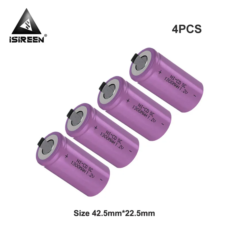 4PCS DIY 3,6 V 4,8 V 6V 7,2 V 9,6 V аккумуляторные батареи 1,2 V 1300mAh Subc CD Ni c перезаряжающийся батареей SC Ni-CD батареи аккумуляторы электрические инструменты - Цвет: 4PCS