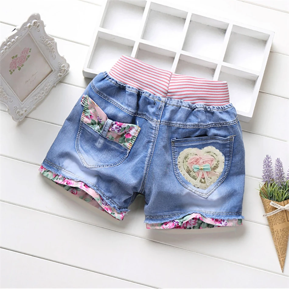 

Girls Denim Shorts Teenagers Summer Lace Short Pants Kids Beach Clothes Children's Shorts for Teenage Girls