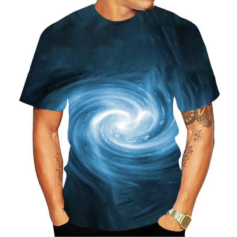 

2021 new men's casual tops fun 3D men's T-shirt summer O-neck shirt plus size streetwear