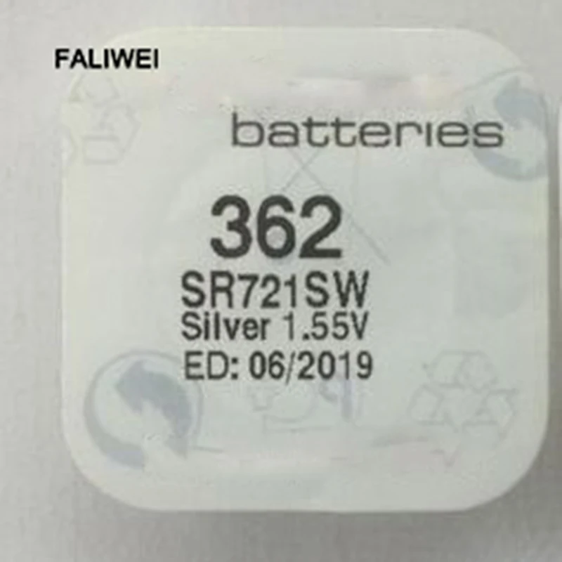 2 шт./партия серебряный оксид аккумулятор для часов 362 SR721SW 721 1 55 V