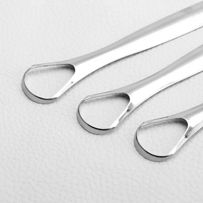 2 шт язычок скребок многоразовый портативный из нержавеющей стали полости рта