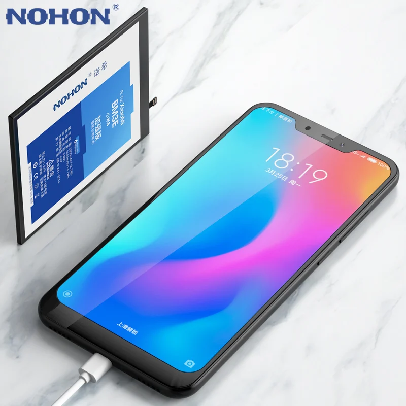 nohon phone battery for xiaomi mi 8 5 4c 5x 6x mi8 mi5 mi4c mi5x mi6x replacement bm22 bm35 bn31 bn36 bm3e mobile phone bateria free global shipping