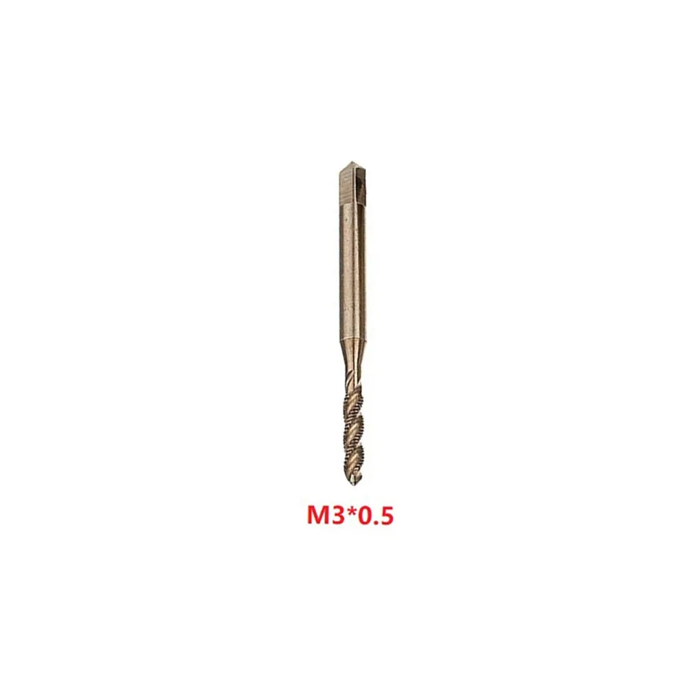 

1x M3-M10 Tap HSS Cobalt M35 Machine Sprial Flutes Taps Metric Screw Tap Right Hand Repair Tool Accessories Handtool