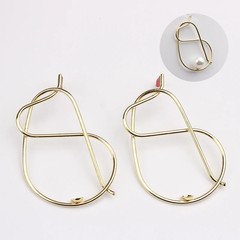 

6pcs/lot Zinc Alloy Gold Geometric Exaggerated Big Base Earrings Connectors Linkers For DIY Fashion Earrings Jewelry Accessories