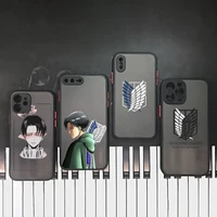 attack on titan anime japanese phone case matte transparent for iphone 7 8 11 12 plus mini x xs xr pro max cover