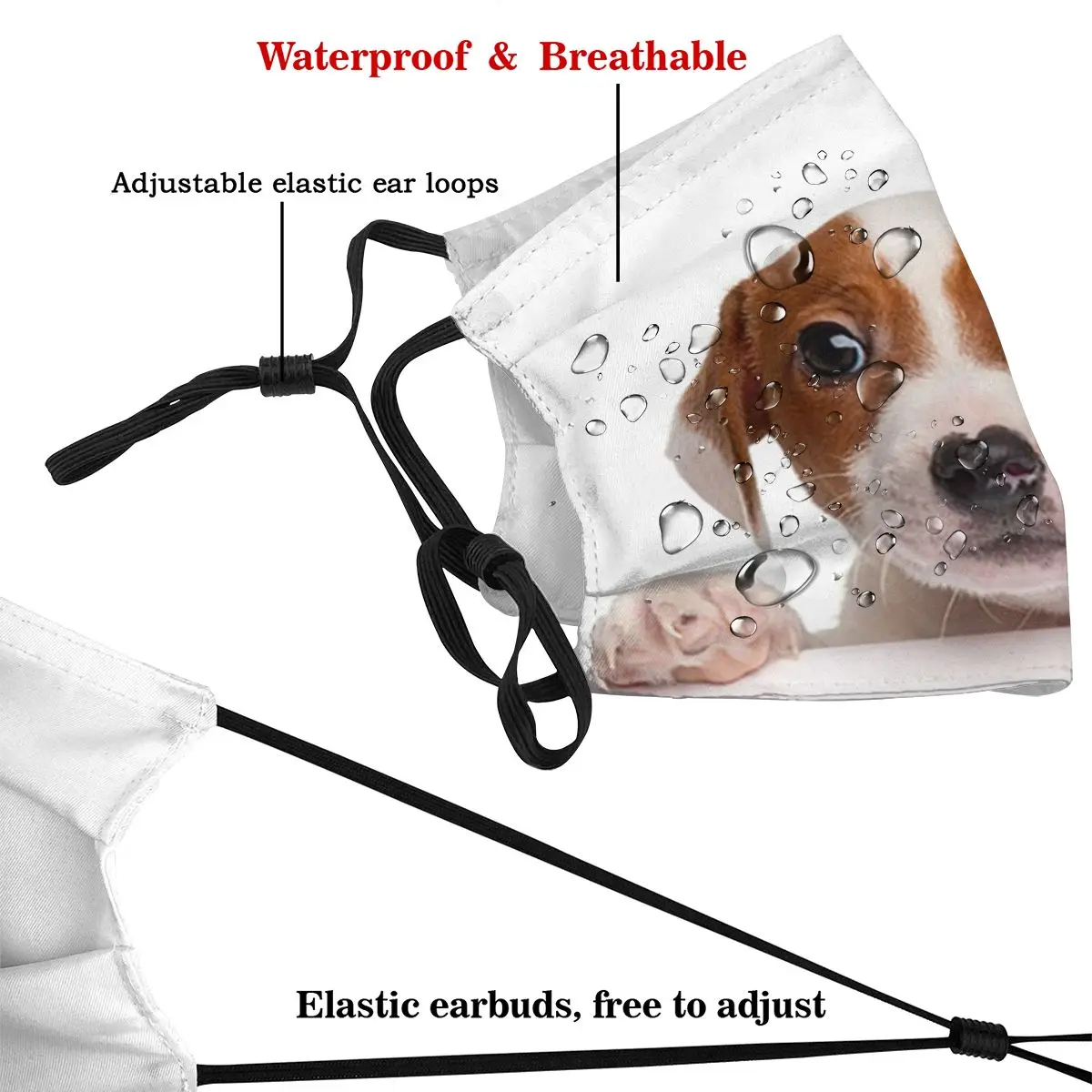 

Dust Mask with Filter Good Dog Mouth Face Mask for Adult Kids Anti Washable Reusable Pollution