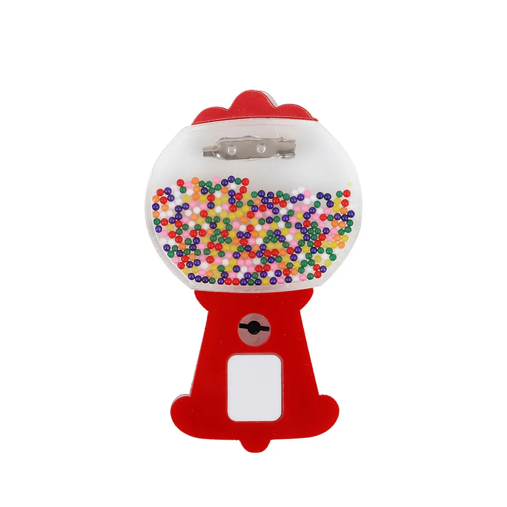 Акриловая брошь в виде капсулы для женщин и детей милая мультяшная леденца с