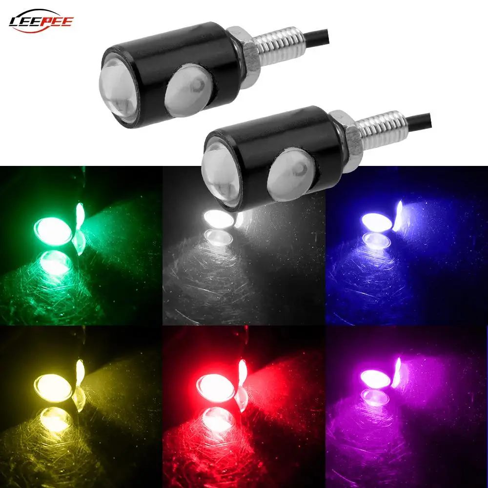12V RGB светодиодный лампы авто сигнала поворота фара мотоцикла номерного знака