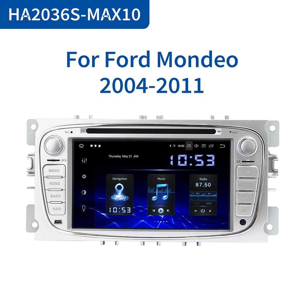 Dasaita 7 &quotавтомобильный аудио DSP 2 din Android10.0 радио плеер для Ford Focus S max Mondeo C Galaxy BT5.0 GPS