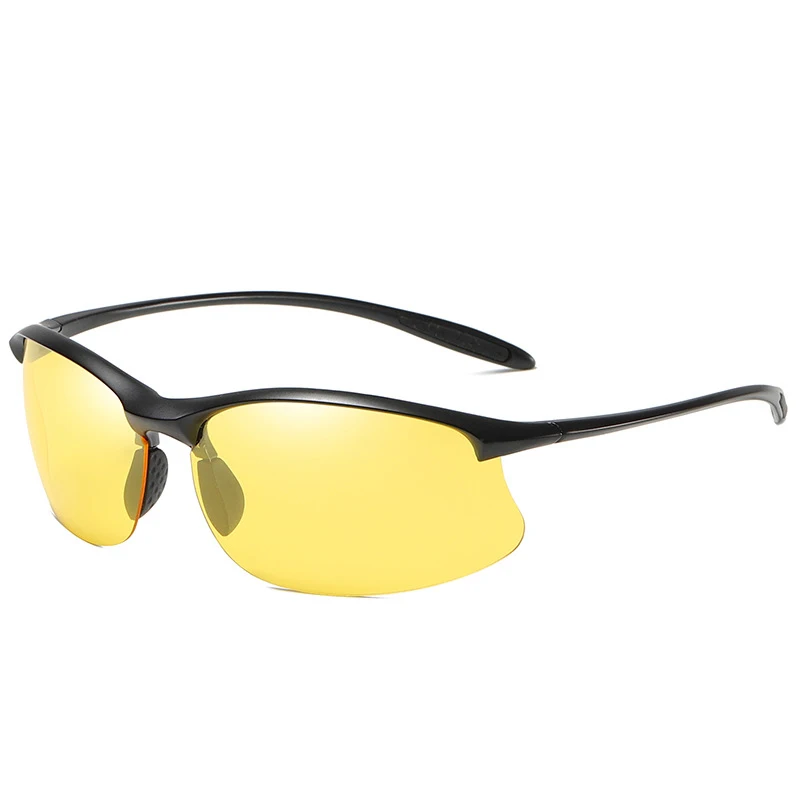 C4 black yellow HBK TR90, спортивные солнцезащитные очки, поляризационные, мужские,, трендовые, прямоугольное покрытие, мужские солнцезащитные очки, светильник для вождения, защита от уф400 лучей - Цвет линз: C4 black yellow