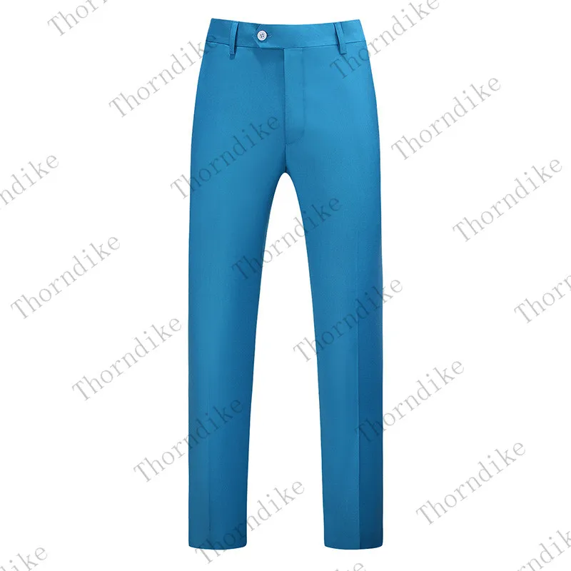 Мужские классические брюки Темно-Синие Деловые повседневные облегающие до