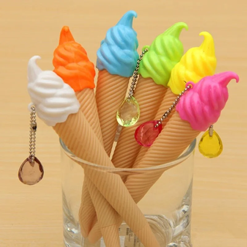 

36PCS Stationery Cute Cone Ice Cream Gel Pen Ink Pen Multicolor 12-color Pen Office Accessories